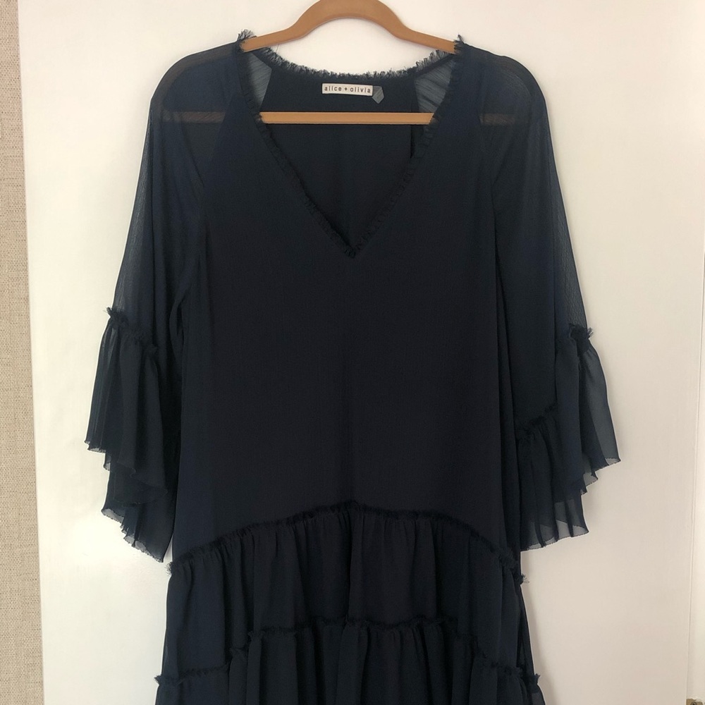 Alice and Olivia navy dress